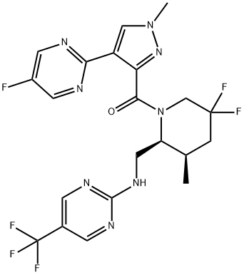 Methanone, [(2S,3R)-5,5-difluoro-3-methyl-2-[[[5-(trifluoromethyl)-2-pyrimidinyl]amino]methyl]-1-piperidinyl][4-(5-fluoro-2-pyrimidinyl)-1-methyl-1H-pyrazol-3-yl]-