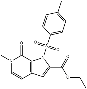 1H-Pyrrolo[2,3-c]pyridine-2-carboxylic acid, 6,7-dihydro-6-methyl-1-[(4-methylphenyl)sulfonyl]-7-oxo-, ethyl ester