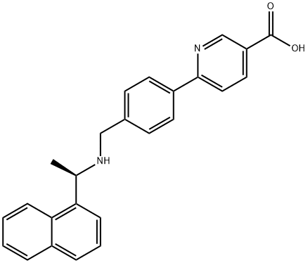 3-Pyridinecarboxylic acid, 6-[4-[[[(1R)-1-(1-naphthalenyl)ethyl]amino]methyl]phenyl]-