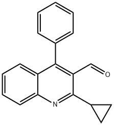 3-Quinolinecarboxaldehyde, 2-cyclopropyl-4-phenyl-