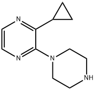 Pyrazine, 2-cyclopropyl-3-(1-piperazinyl)-