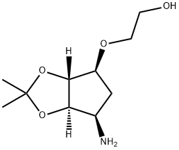 Ethanol, 2-[[(3aR,4S,6R,6aR)-6-aminotetrahydro-2,2-dimethyl-4H-cyclopenta-1,3-dioxol-4-yl]oxy]-