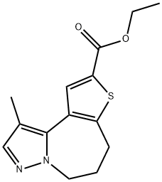 5H-Pyrazolo[1,5-a]thieno[3,2-c]azepine-9-carboxylic acid, 6,7-dihydro-1-methyl-, ethyl ester