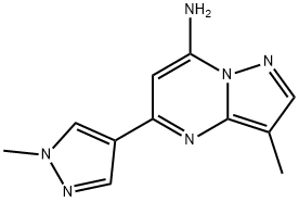 3-methyl-5-(1-methyl-1H-pyrazol-4-yl)pyrazolo[1,5-a]pyrimidin-7-amine