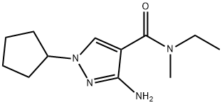 3-amino-1-cyclopentyl-N-ethyl-N-methyl-1H-pyrazole-4-carboxamide