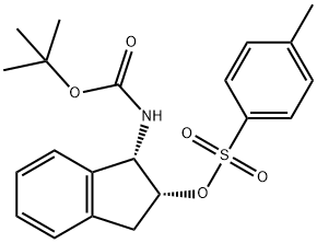 Carbamic acid, [(1S,2R)-2,3-dihydro-2-[[(4-methylphenyl)sulfonyl]oxy]-1H-inden-1-yl]-, 1,1-dimethylethyl ester (9CI)