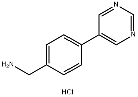 Benzenemethanamine, 4-(5-pyrimidinyl)-, hydrochloride (1:2)