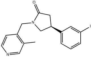 (4S)-4-(3-Iodophenyl)-1-[(3-methyl-4-pyridinyl)methyl]-2-pyrrolidinone