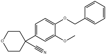 2H-PYRAN-4-CARBONITRILE, TETRAHYDRO-4-[3-METHOXY-5-(PHENYLMETHOXY)PHENYL]-