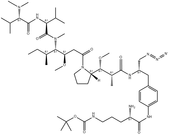 tert-butyl ((S)-4-amino-5-((4-((S)-3-azido-2-((2R,3R)-3-((S)-1-((3R,4S,5S)-4-((S)-2-((S)-2-(dimethylamino)-3-methylbutanamido)-N,3-dimethylbutanamido)-3-methoxy-5-methylheptanoyl)pyrrolidin-2-yl)-3-methoxy-2-methylpropanamido)propyl)phenyl)amino)-5-oxopentyl)carbamate