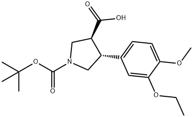 Trans-1-(tert-butoxycarbonyl)-4-(3-ethoxy-4-methoxyphenyl)pyrrolidine-3-carboxylic acid