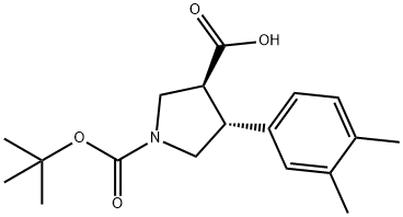 1,3-Pyrrolidinedicarboxylic acid, 4-(3,4-dimethylphenyl)-, 1-(1,1-dimethylethyl) ester, (3S,4R)-