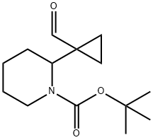 1-Piperidinecarboxylic acid, 2-(1-formylcyclopropyl)-, 1,1-dimethylethyl ester