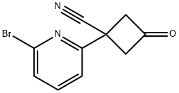 1-(6-bromopyridin-2-yl)-3-oxocyclobutane-1-carbonitrile