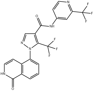 1H-Pyrazole-4-carboxamide, 1-(1,2-dihydro-1-oxo-5-isoquinolinyl)-5-(trifluoromethyl)-N-[2-(trifluoromethyl)-4-pyridinyl]-