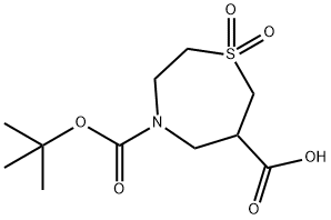 4-[(TERT-BUTOXY)CARBONYL]-1,1-DIOXO-1LAMBDA6,4-THIAZEPANE-6-CARBOXYLIC ACID