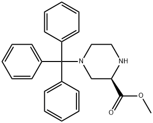 (R) 2-Piperazinecarboxylic acid, 4-(triphenylmethyl)-, methyl ester