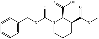 (2R,3S)-1-((benzyloxy)carbonyl)-3-(methoxycarbonyl)piperidine-2-carboxylic acid