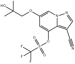 3-Cyano-6-(2-hydroxy-2-methylpropoxy)pyrazolo[1,5-a]pyridin-4-yl trifluoromethanesulfonate