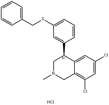 (S)-4-(3-(Benzylthio)phenyl)-6,8-dichloro-2-methyl-1,2,3,4-tetrahydroisoquinoline hydrochloride