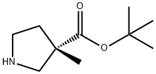 3-Pyrrolidinecarboxylic acid, 3-methyl-, 1,1-dimethylethyl ester, (3S)-