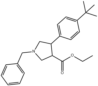 反式-1-苄基-4-(4-(叔丁基)苯基)吡咯烷-3-羧酸乙酯