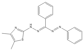 3,5-二苯基-1-(4,5-二甲基-2-噻唑基)甲臢