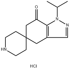 Spiro[5H-indazole-5,4'-piperidin]-7(6H)-one, 1,4-dihydro-1-(1-methylethyl)-, hydrochloride (1:1)