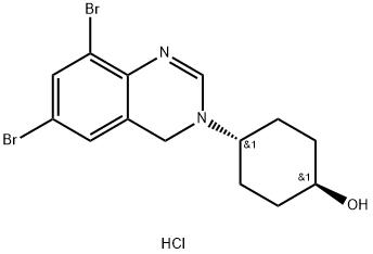 4-(6,8-dibromo-3,4-dihydroquinazolin-3-yl)-cyclohexanol hydrochloride