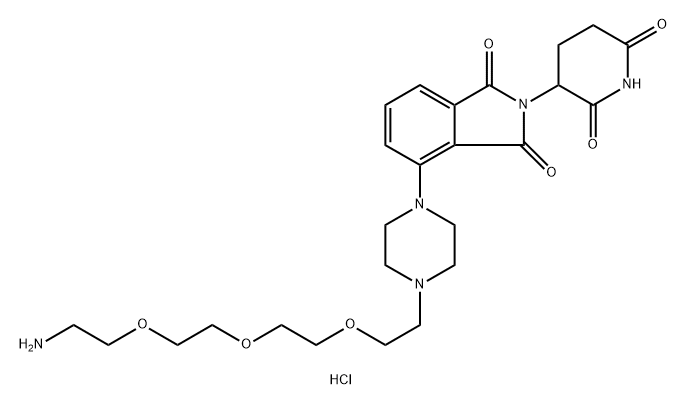 1H-Isoindole-1,3(2H)-dione, 4-[4-[2-[2-(2-aminoethoxy)ethoxy]ethyl]-1-piperazinyl]-2-(2,6-dioxo-3-piperidinyl)-, hydrochloride (1:1)