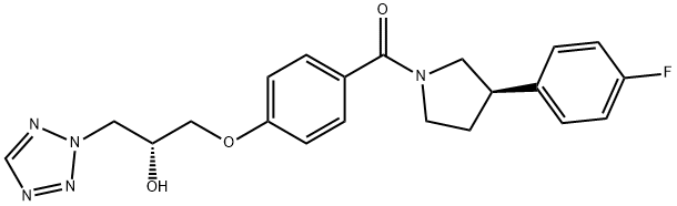 Methanone, [(3R)-3-(4-fluorophenyl)-1-pyrrolidinyl][4-[(2R)-2-hydroxy-3-(2H-tetrazol-2-yl)propoxy]phenyl]-
