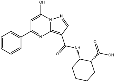 (1R,2S)-2-[(7-oxo-5-phenyl-1H-pyrazolo[1,5-a]pyrimidine-3-carbonyl)amino]cyclohexane-1-carboxylic acid