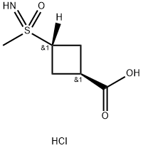 rac-(1r,3r)-3-[imino(methyl)oxo-lambda6-sulfanyl]cyclobutane-1-carboxylic acid hydrochloride, trans