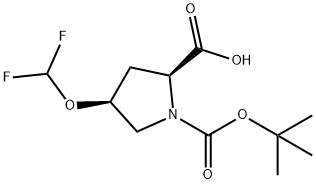 1,2-Pyrrolidinedicarboxylic acid, 4-(difluoromethoxy)-, 1-(1,1-dimethylethyl) ester, (2S,4S)-