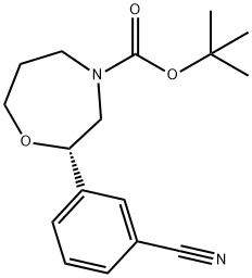 1,4-Oxazepine-4(5H)-carboxylic acid, 2-(3-cyanophenyl)tetrahydro-, 1,1-dimethylethyl ester, (2S)-