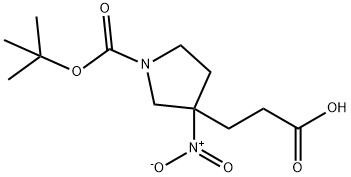 3-Pyrrolidinepropanoic acid, 1-[(1,1-dimethylethoxy)carbonyl]-3-nitro-