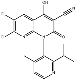 6,7-二氯-4-羟基-1-(2-异丙基-4-甲基-吡啶-3-基)-2-氧杂-1,2-二氢-[1,8]萘啶-3-甲腈