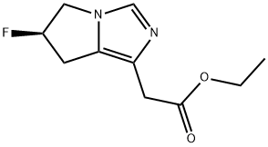 5H-Pyrrolo[1,2-c]imidazole-1-acetic acid, 6-fluoro-6,7-dihydro-, ethyl ester, (6R)-