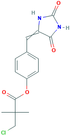 4-[(2,5-DIOXOTETRAHYDRO-1H-IMIDAZOL-4-YLIDEN)METHYL]PHENYL 3-CHLORO-2,2-DIMETHYLPROPANOATE