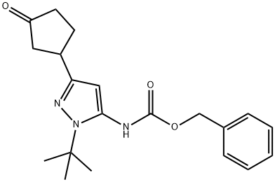 Benzyl (1-(tert-butyl)-3-(3-oxocyclopentyl)-1H-pyrazol-5-yl)carbamate