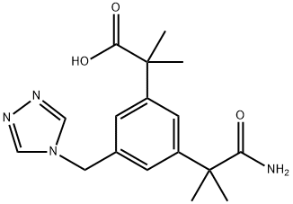 Benzeneacetic acid, 3-(2-amino-1,1-dimethyl-2-oxoethyl)-α,α-dimethyl-5-(4H-1,2,4-triazol-4-ylmethyl)-