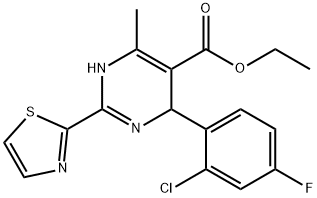 5-Pyrimidinecarboxylic acid, 4-(2-chloro-4-fluorophenyl)-1,4-dihydro-6-methyl-2-(2-thiazolyl)-, ethyl ester