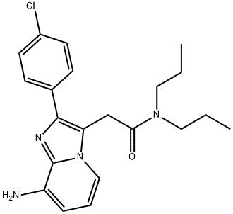 Imidazo[1,2-a]pyridine-3-acetamide, 8-amino-2-(4-chlorophenyl)-N,N-dipropyl-