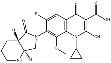 3-Quinolinecarboxylic acid, 1-cyclopropyl-6-fluoro-1,4-dihydro-2-hydroxy-8-methoxy-7-[(4aS,7aS)-octahydro-5-oxo-6H-pyrrolo[3,4-b]pyridin-6-yl]-4-oxo-