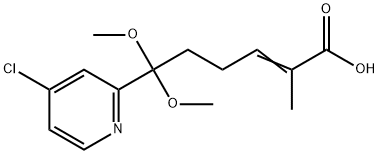 2-Hexenoic acid, 6-(4-chloro-2-pyridinyl)-6,6-dimethoxy-2-methyl-