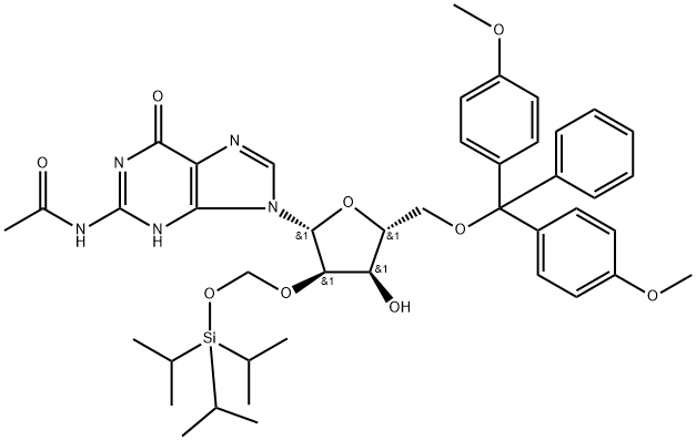 Guanosine, N-acetyl-5'-O-[bis(4-methoxyphenyl)phenylmethyl]-2'-O-[[[tris(1-methylethyl)silyl]oxy]methyl]-