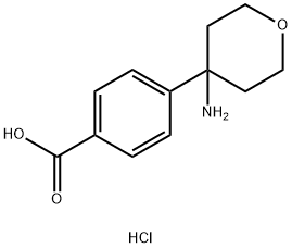 Benzoic acid, 4-(4-aminotetrahydro-2H-pyran-4-yl)-, hydrochloride (1:1)