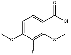 3-fluoro-4-methoxy-2-(methylthio)benzoic acid