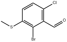 Benzaldehyde, 2-bromo-6-chloro-3-(methylthio)-