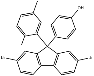 4-(2,7-dibromo-9-(2,5-dimethylphenyl)-9H-fluoren-9-yl)phenol